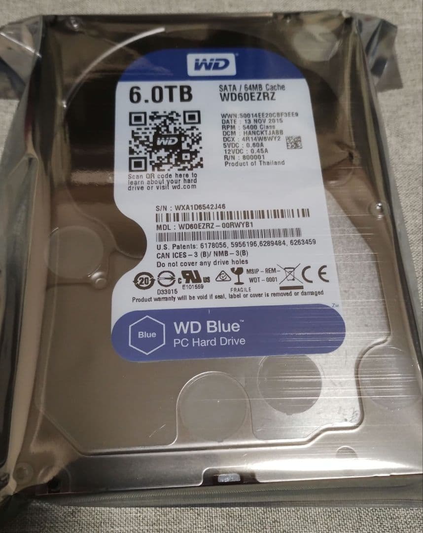 WD Blue 6.0TB 内蔵型ハードディスクドライブ