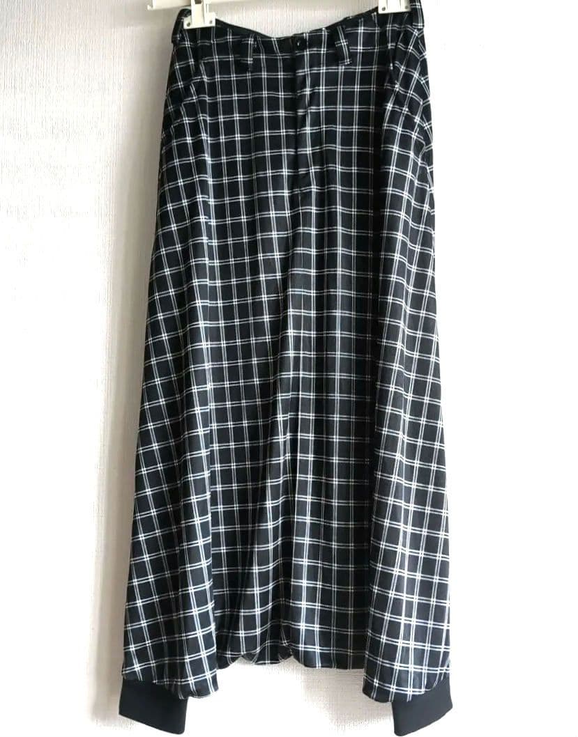 Y's 80sヴィンテージ　チェック柄ジャージー サルエルパンツ 美品