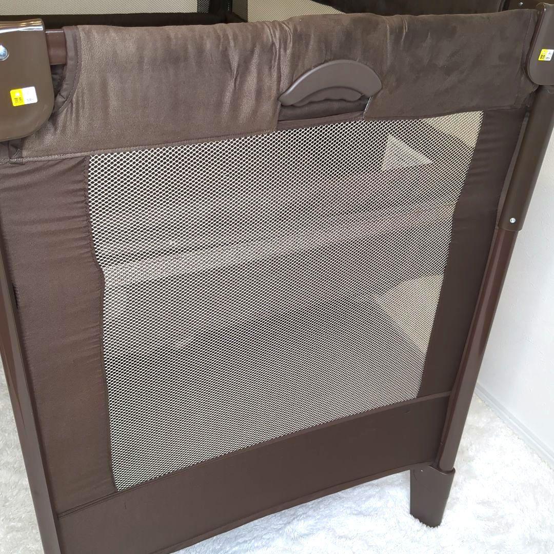 【美品】Aprica ココネルエアープラス ベビーベッド チョコレートブラウン