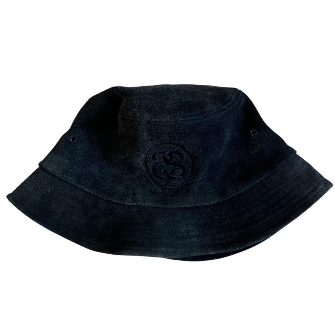 美品 STUSSY 本革スエード バケットハット レア leather hat