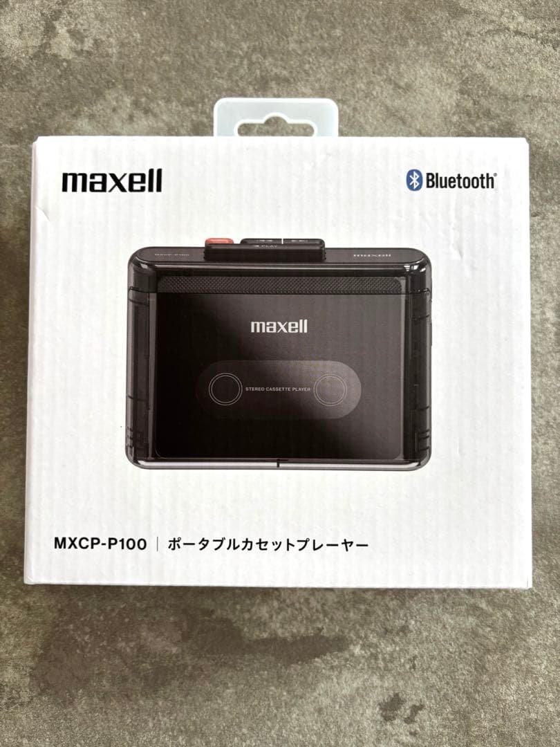 【新品】maxell ポータブルカセットプレーヤー MXCP-P100-BK