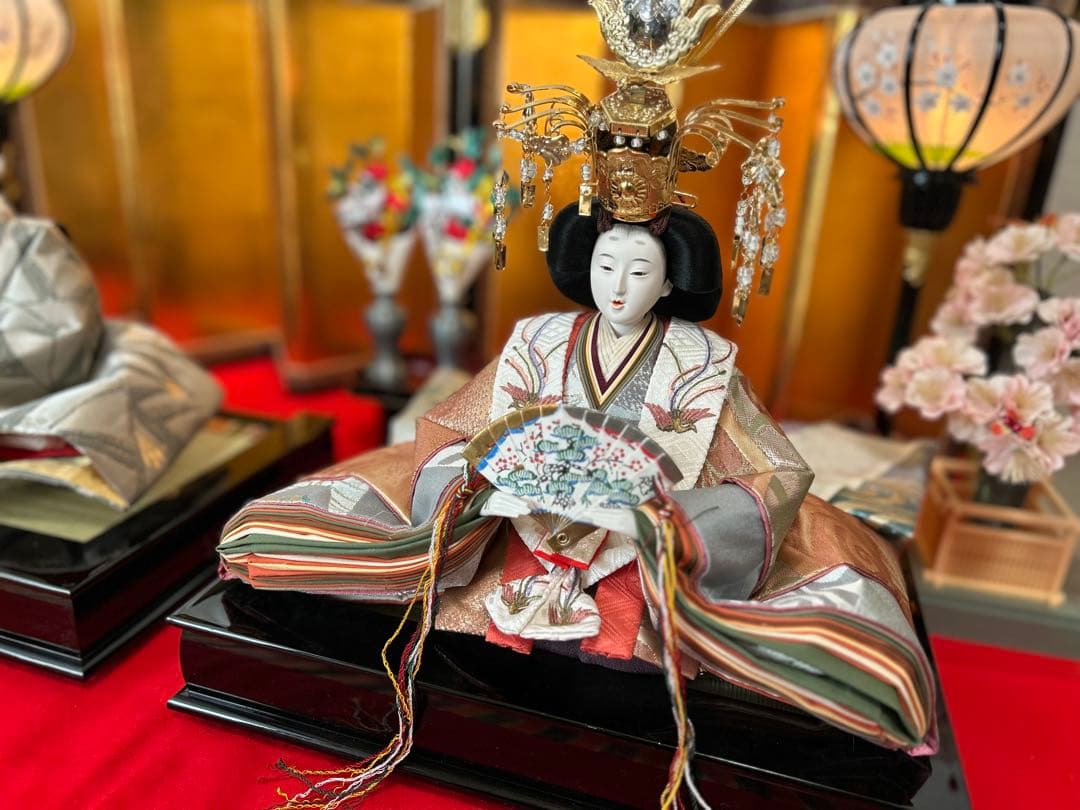 雛人形セット 伝統的な装飾付き