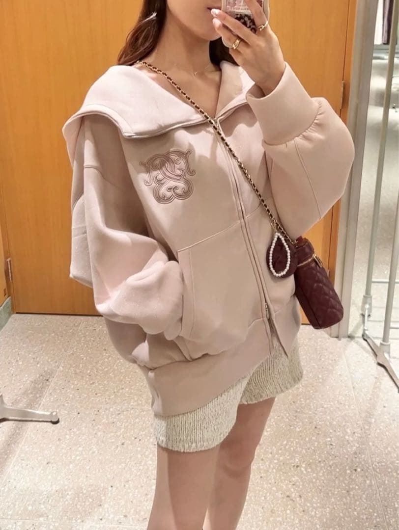 snidel ボリュームパーカー ホワイト