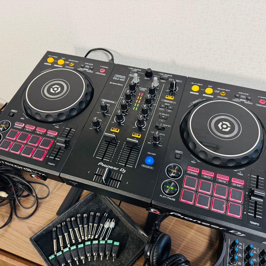 【美品】PioneerDDJ-400 MIX8 マイク等セット