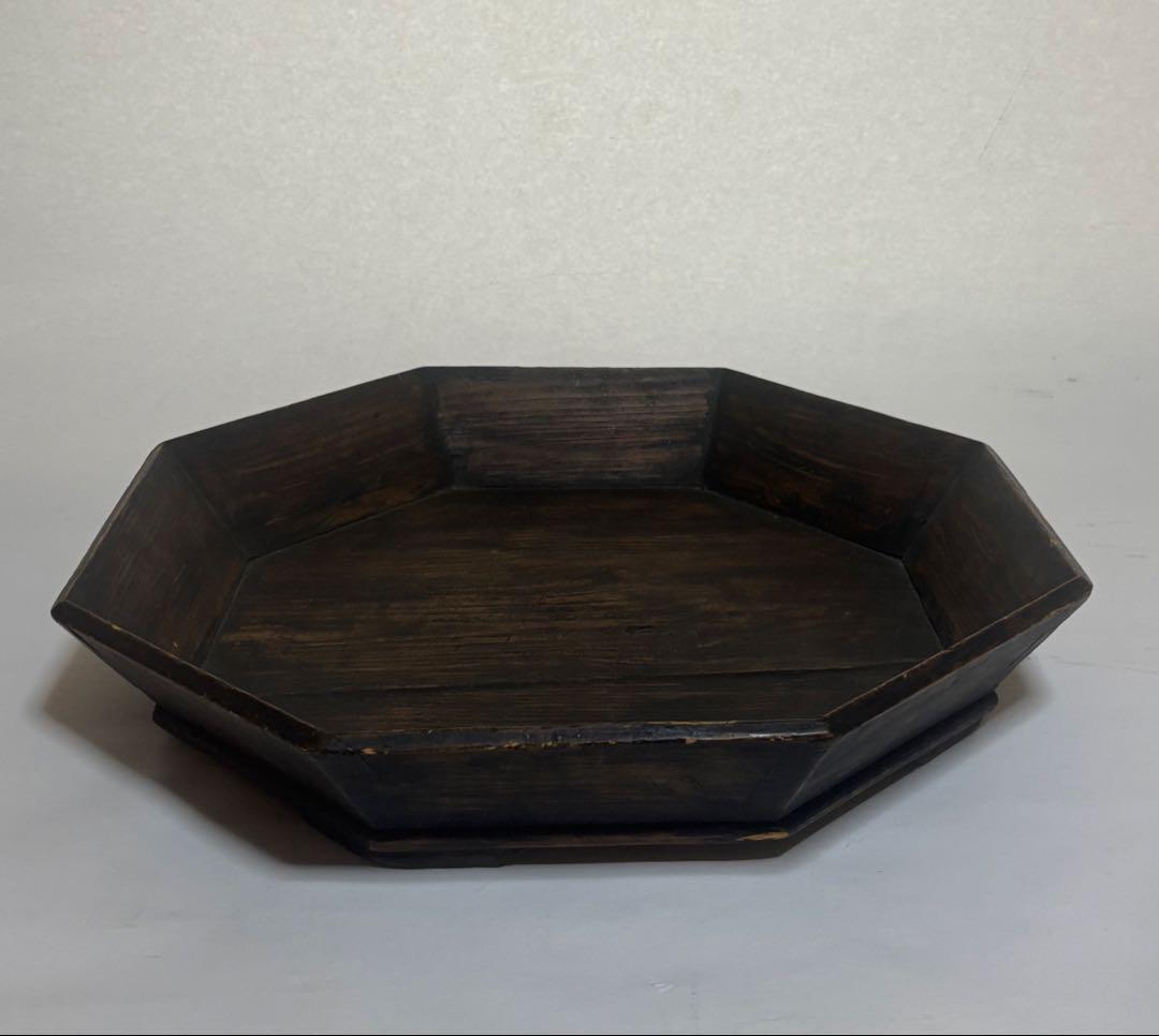 李朝八角盆　径49cm！