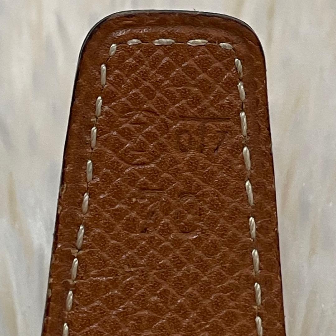 希少 エルメス Hバックル リバーシブル ベルト ゴールド 70 レディース