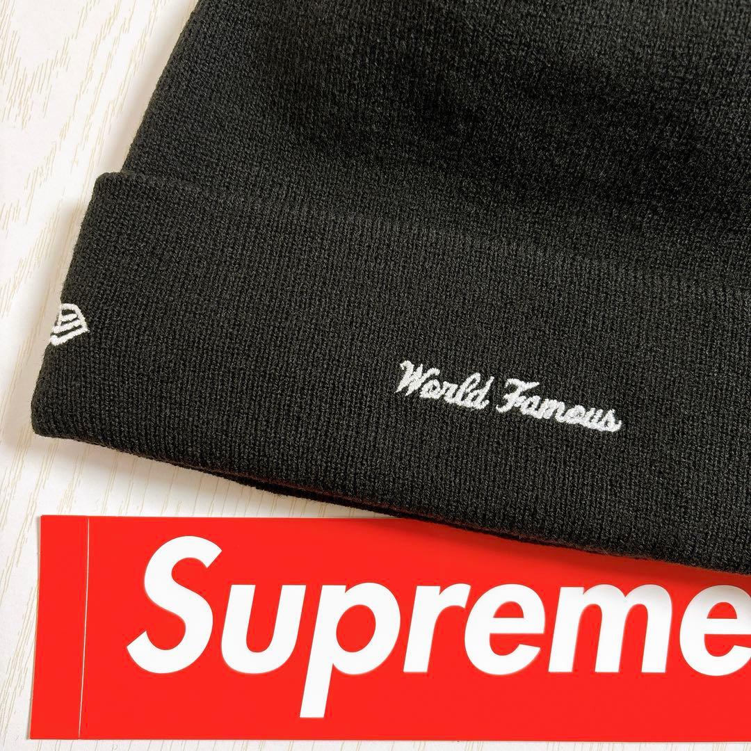Supreme NEW ERA ニット帽　ビーニー　BOXロゴ　ブラック　黒　赤