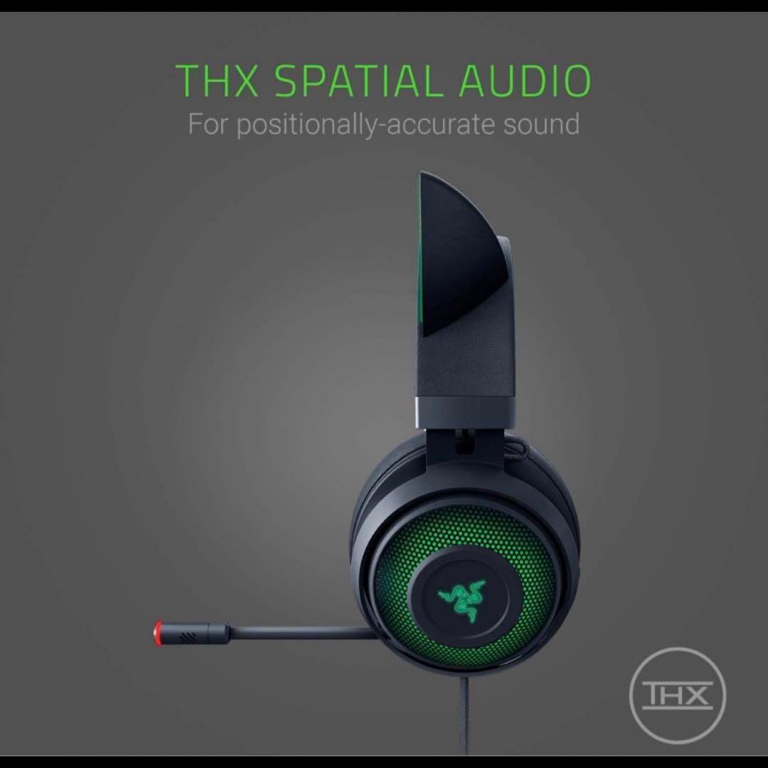 ヘッドホン Razer Kitty Quartz Black