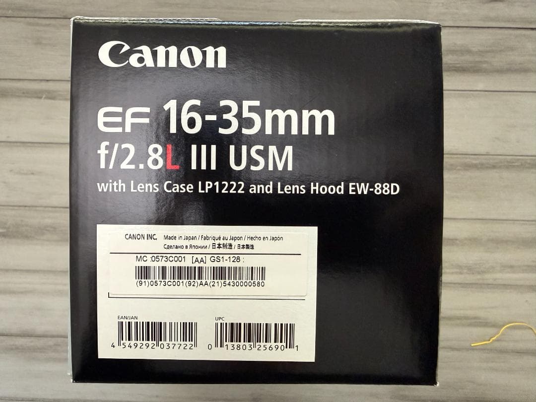 CANON EF16-35mm F2.8L III USM + フィルター