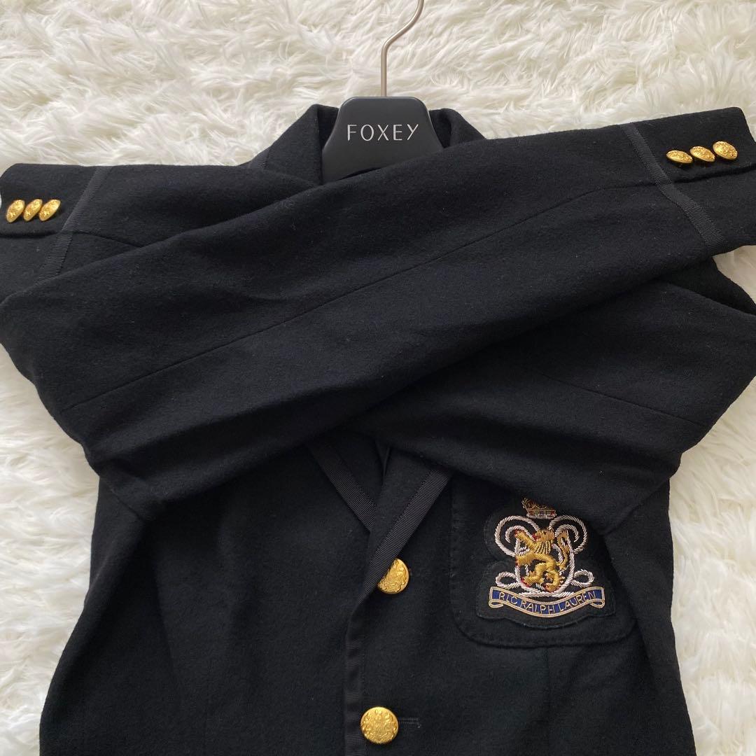 ラルフローレン　テーラードジャケット　カシミヤ　ウール　ワッペン　金ボタン