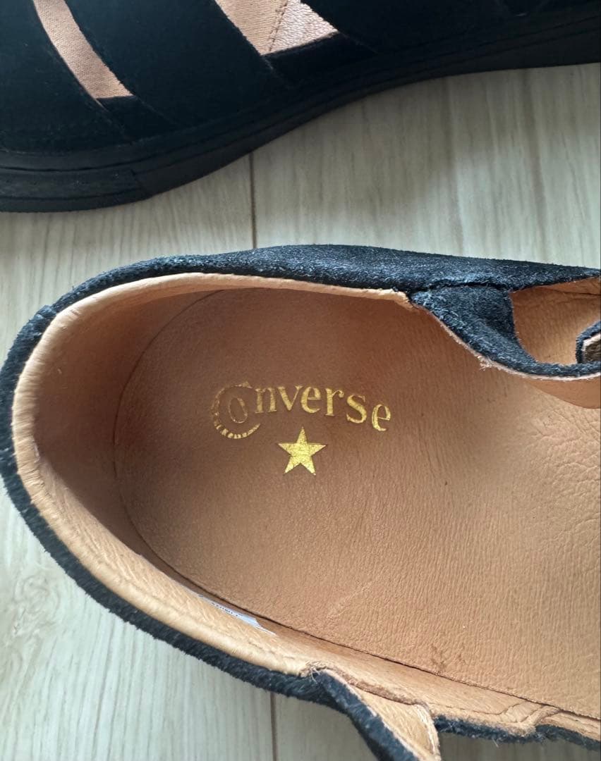 【新品】 コンバース オールスター クップ グルカサンダル 黒 レザー 30