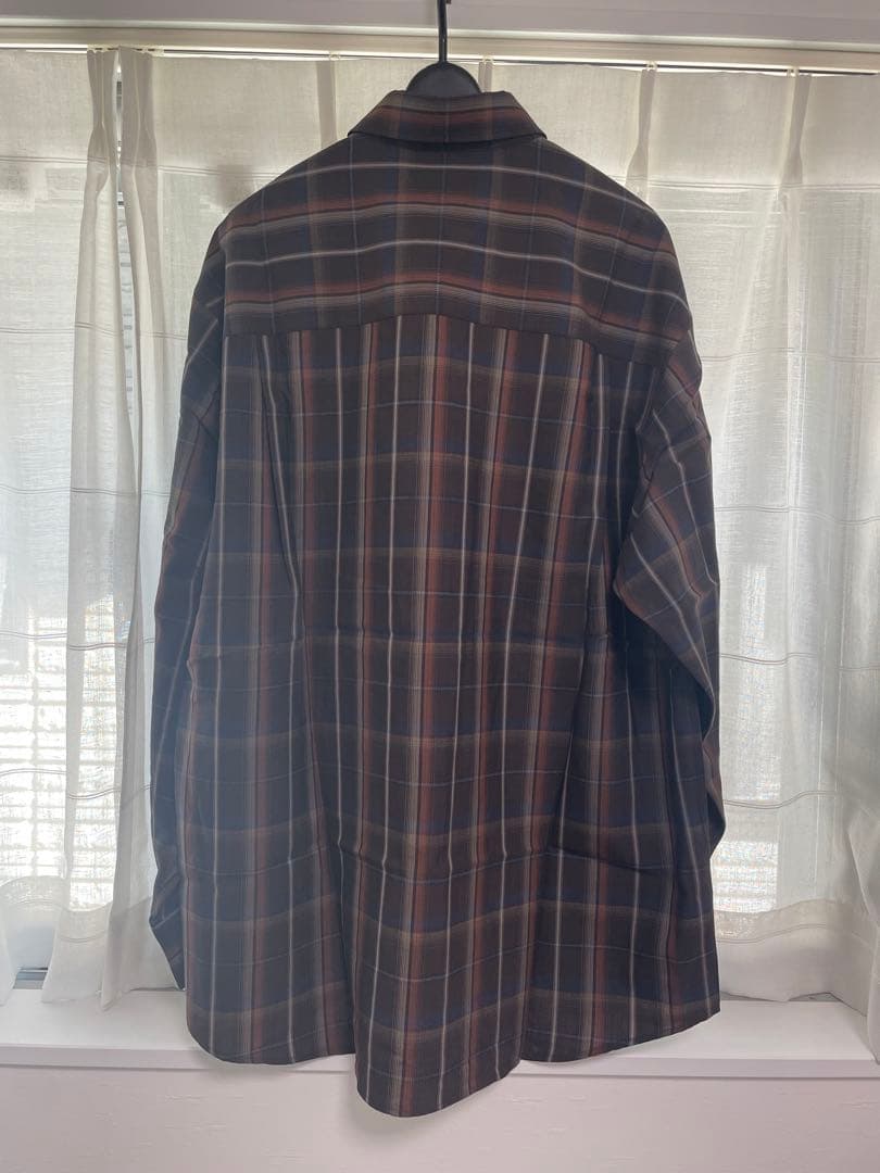トップス AURALEE SUPER LIGHT WOOL CHECK SHIRT