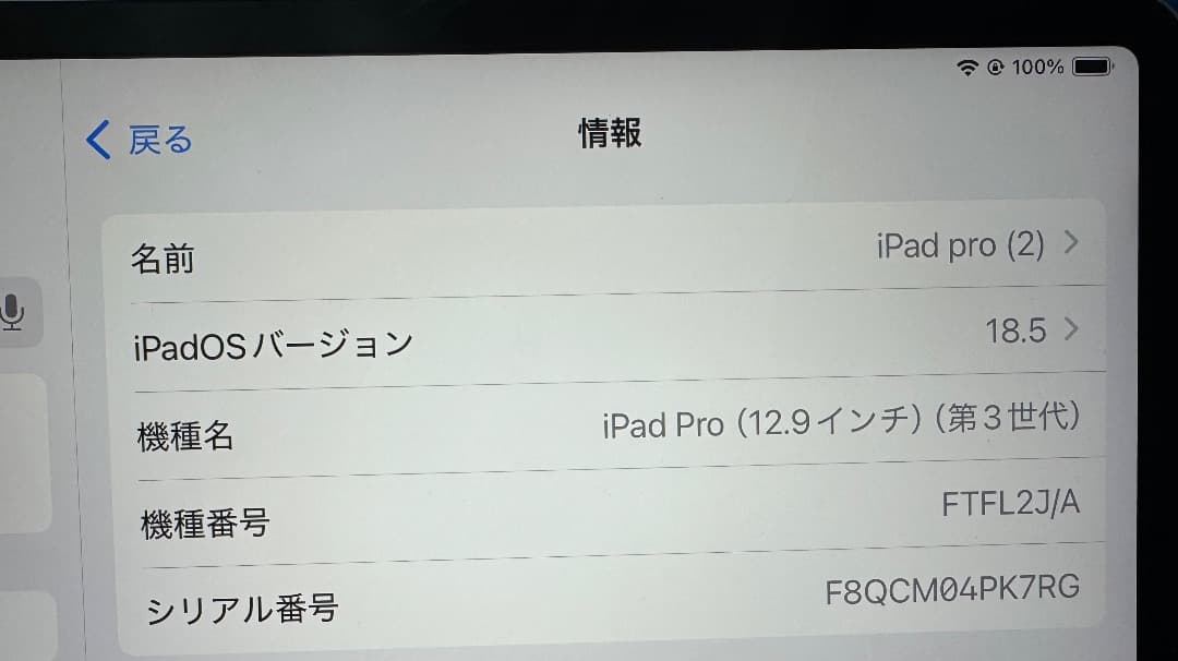 iPad Pro 12.9インチ（第３世代）wifi スペースグレー