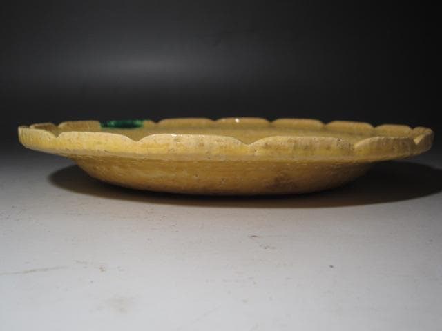 ★　永楽善五郎　黄薬青海皿　表千家　十三代　即中斎の花押がございます★x451