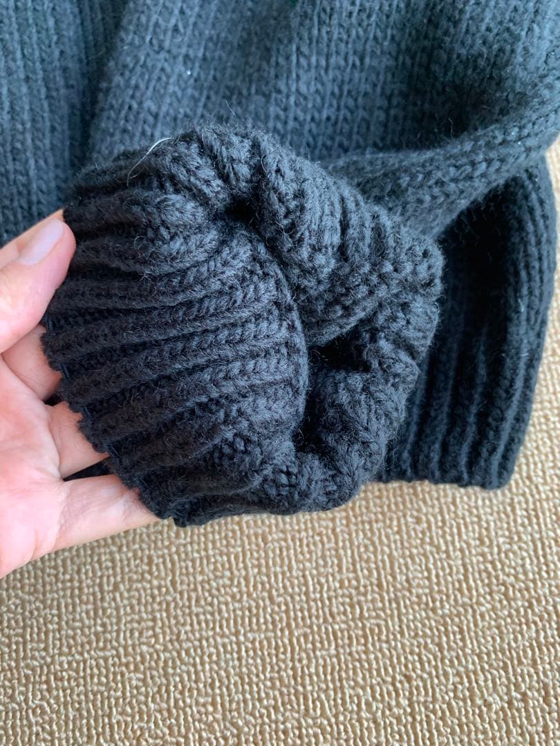 OUR LEGACY ブラックニット ジップアップ 46