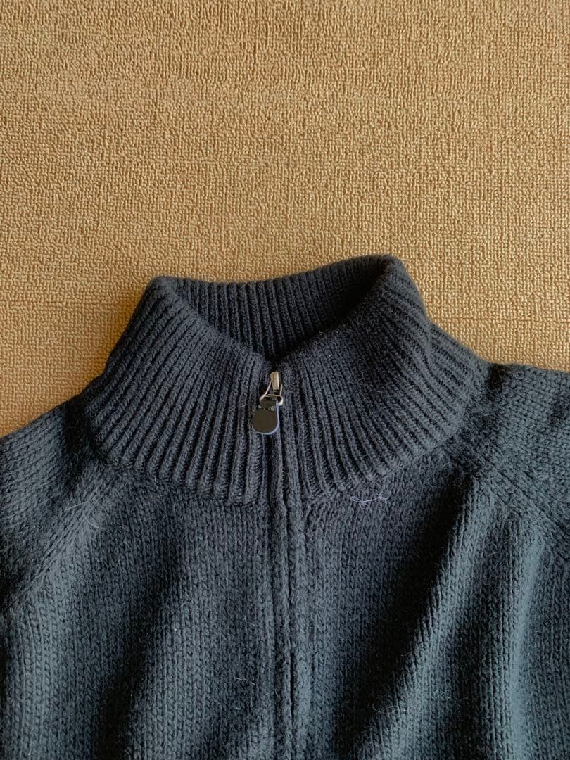 OUR LEGACY ブラックニット ジップアップ 46