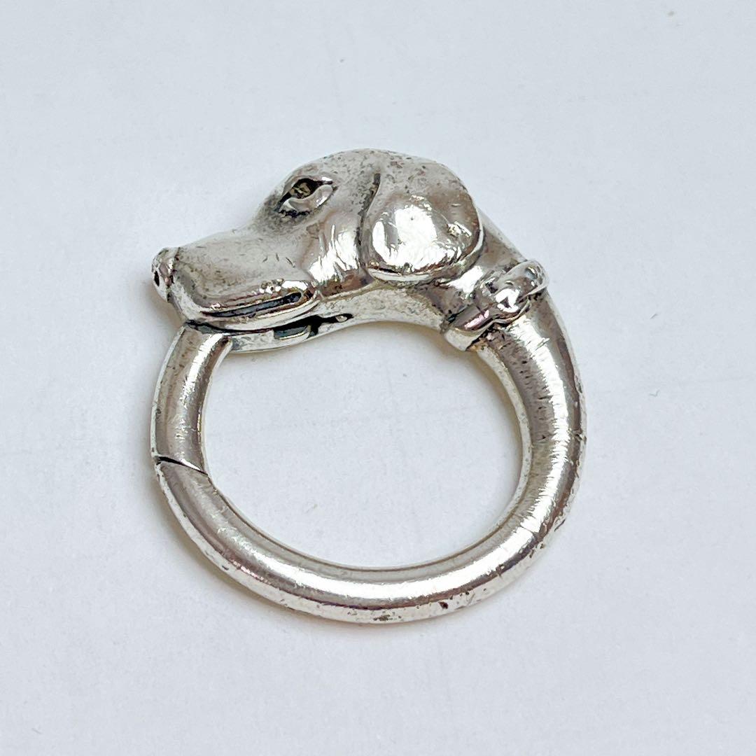 ティファニー　ヴィンテージ　ドッグ　ヘッド　キーリング　925