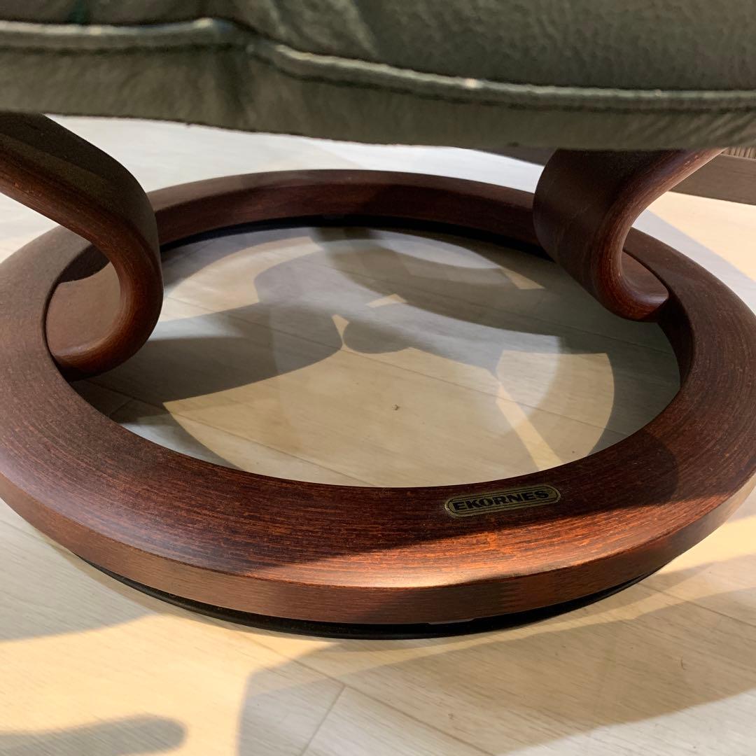 かずさん　エコーネス　リクライニングチェア　オットマン　グリーン