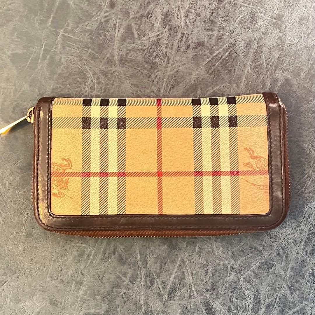 BURBERRY バーバリー　長財布　ノバチェック　シャドーホース