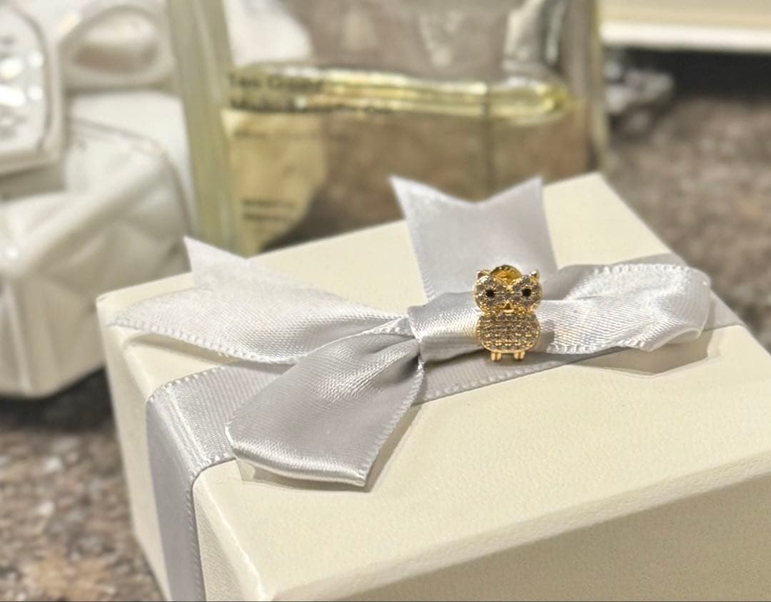 フクロウモチーフ　ピアス　片耳