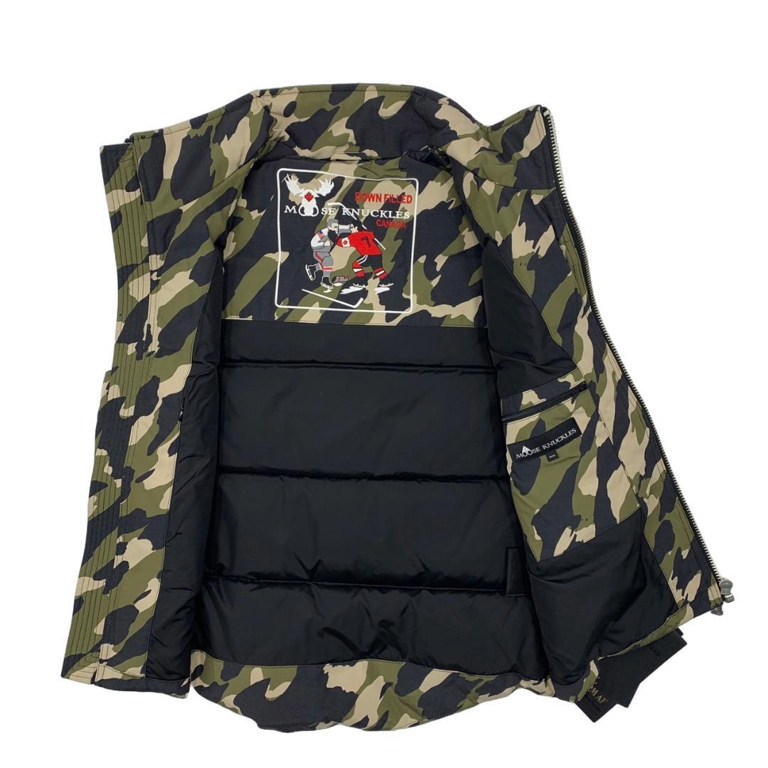 新品◆ムースナックルズ◆ダウンベスト◆カモフラージュ柄◆迷彩柄◆カモ柄