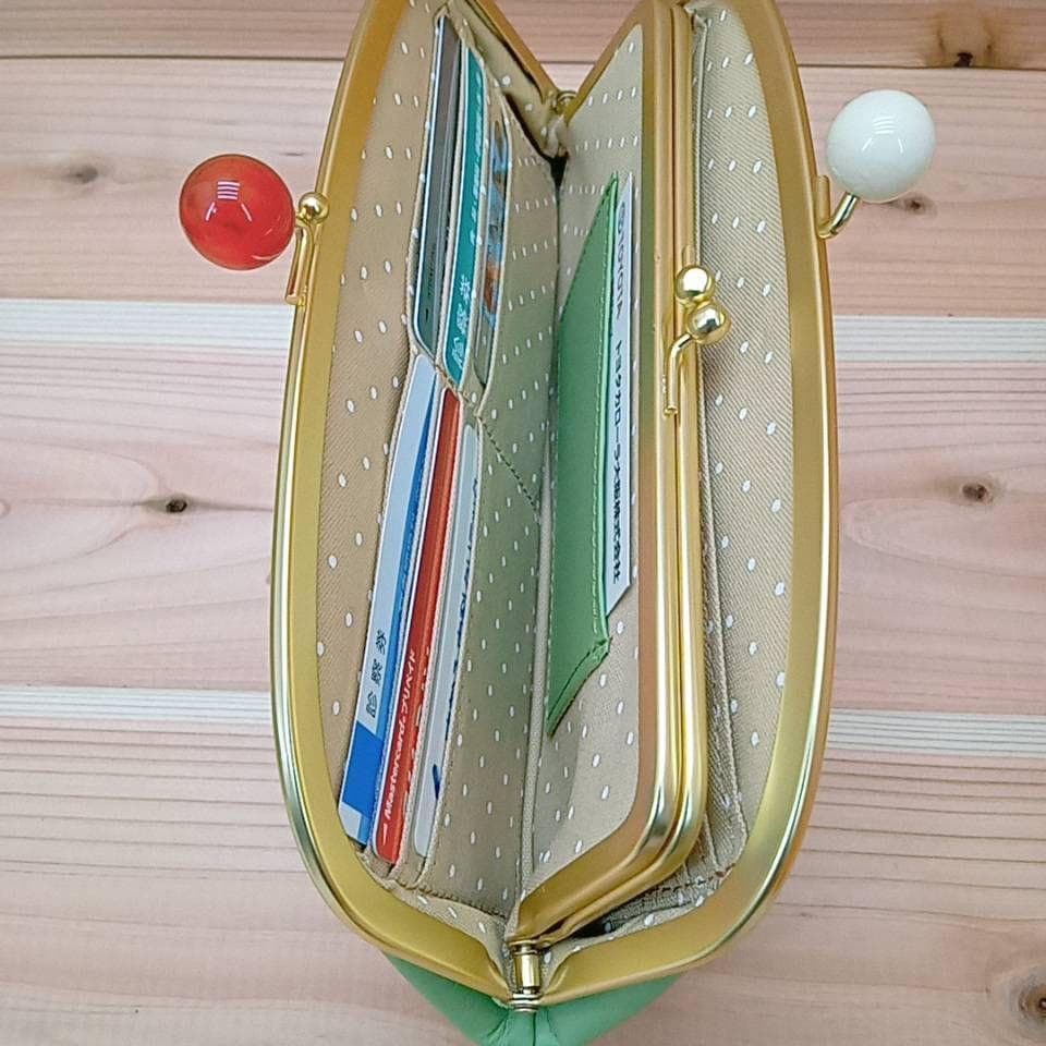 未使用　大きめ　がま口　長財布　レディース　ピンク　ズッケロフィラート　小銭