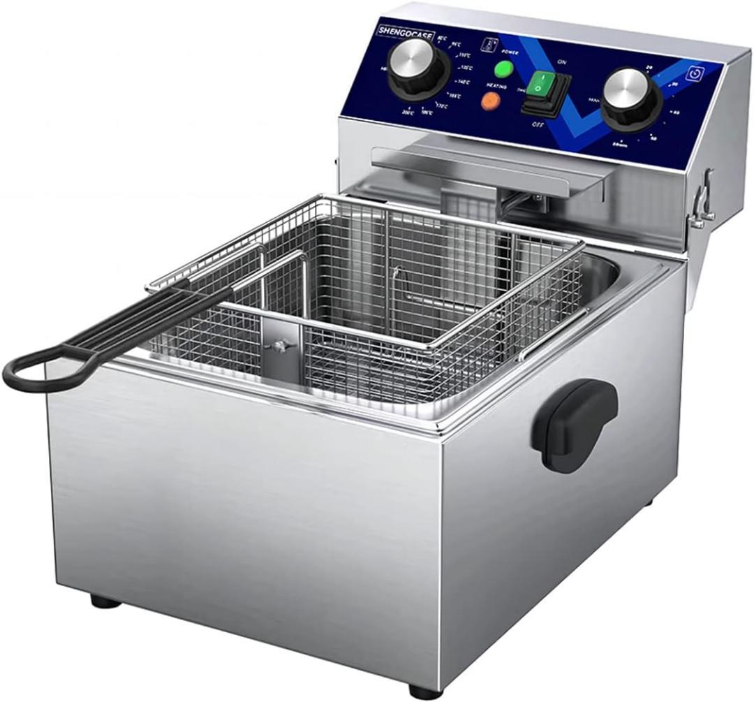 早い者勝ち❣️ 電気フライヤー 10L 卓上フライヤー 揚げ物器 ミニフライヤー