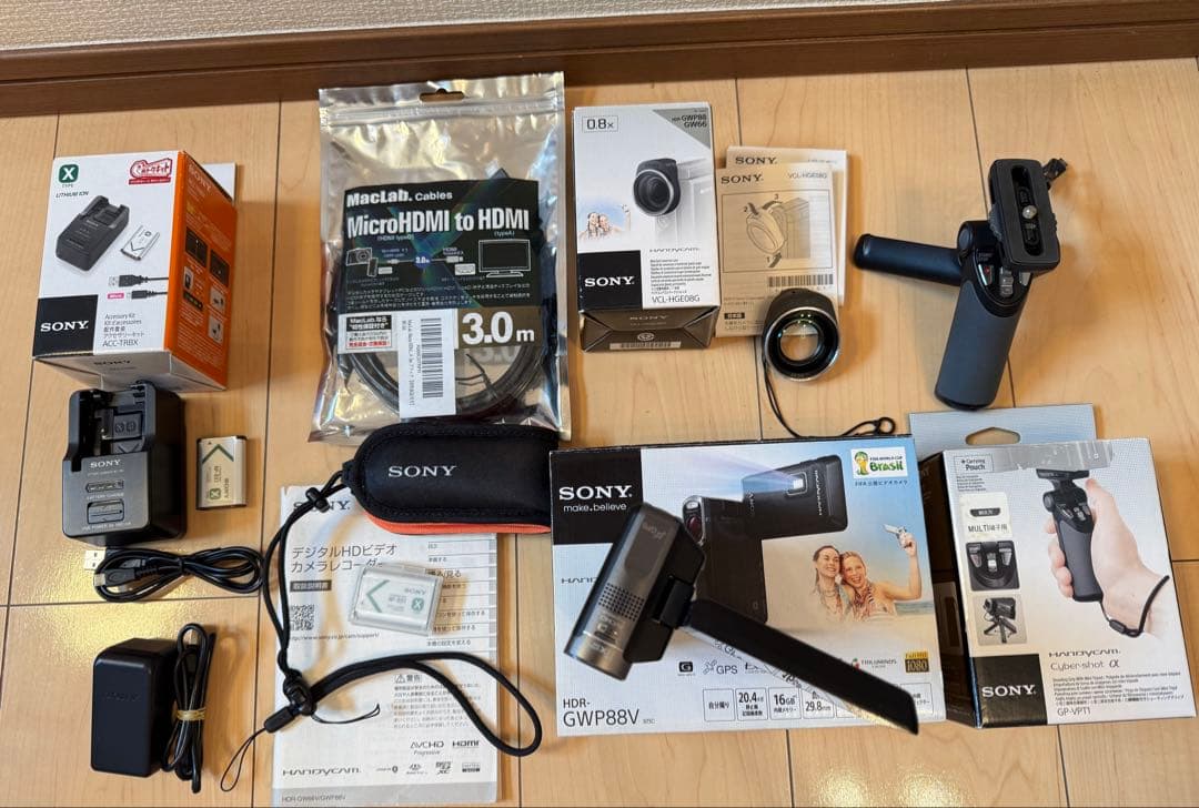 ソニー HDR-GWP88 ビデオカメラ 防水ワイコン　GP-VPT1 多数