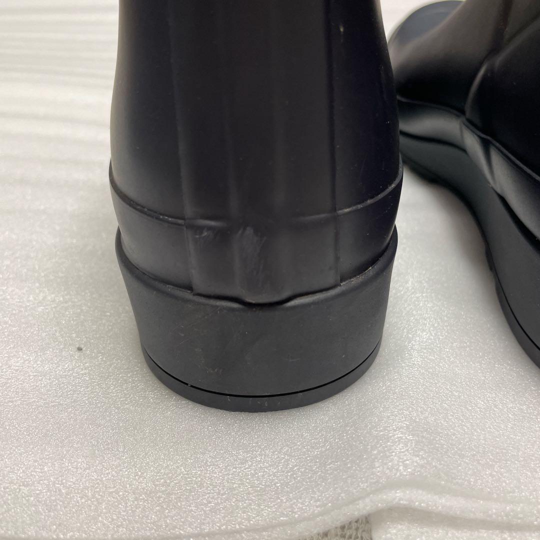 【美品】ハンターレインブーツ　ショート丈　濃いネイビー