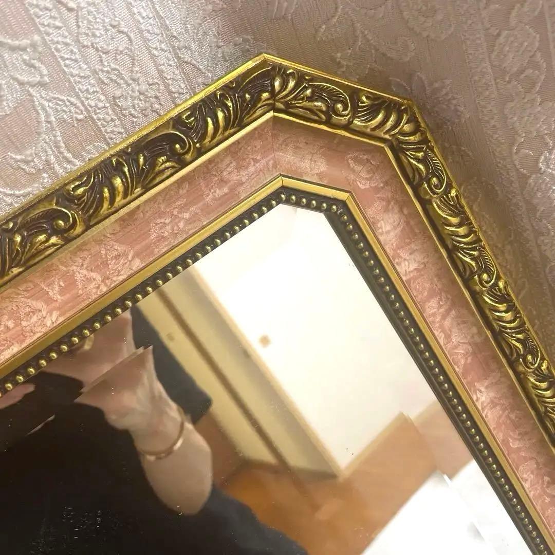 イタリア製　ウォールミラー　スタンドミラー　姿見　鏡　アンティーク