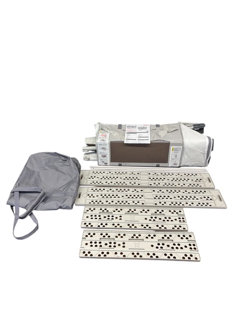 【付属品完備】アップリカ ココネルエアーABベビーベッド グレーベアー