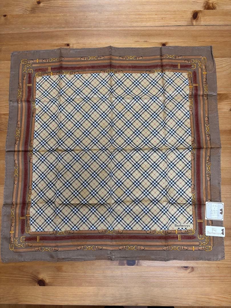 H*a様 シルク&コットンBurberrys チェック柄 ハンカチ 5点セット