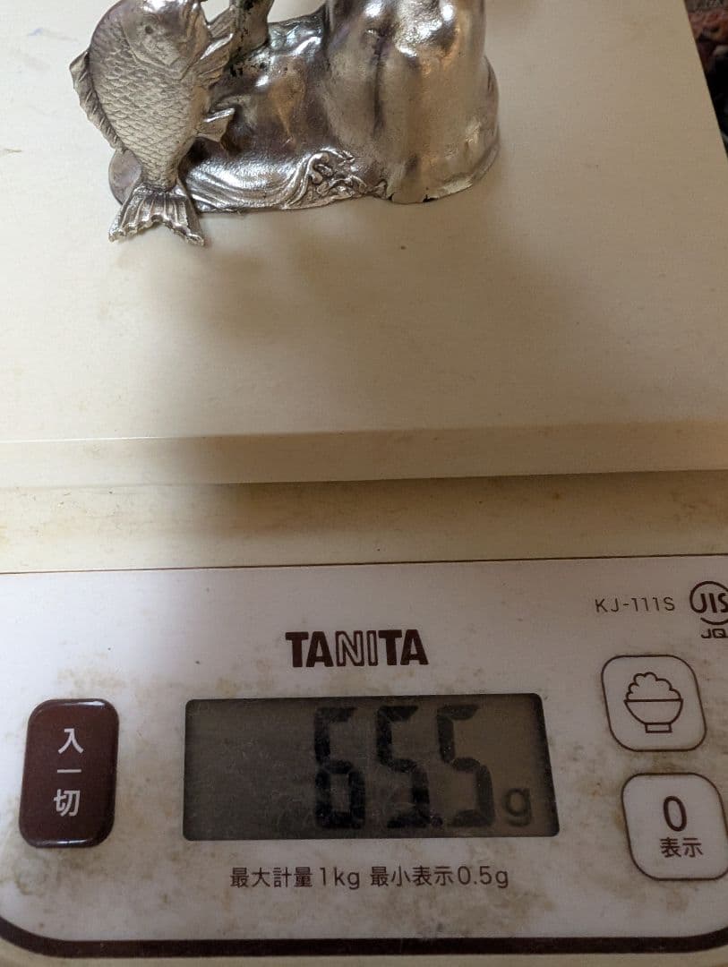 純銀　恵比寿　置物　当時物