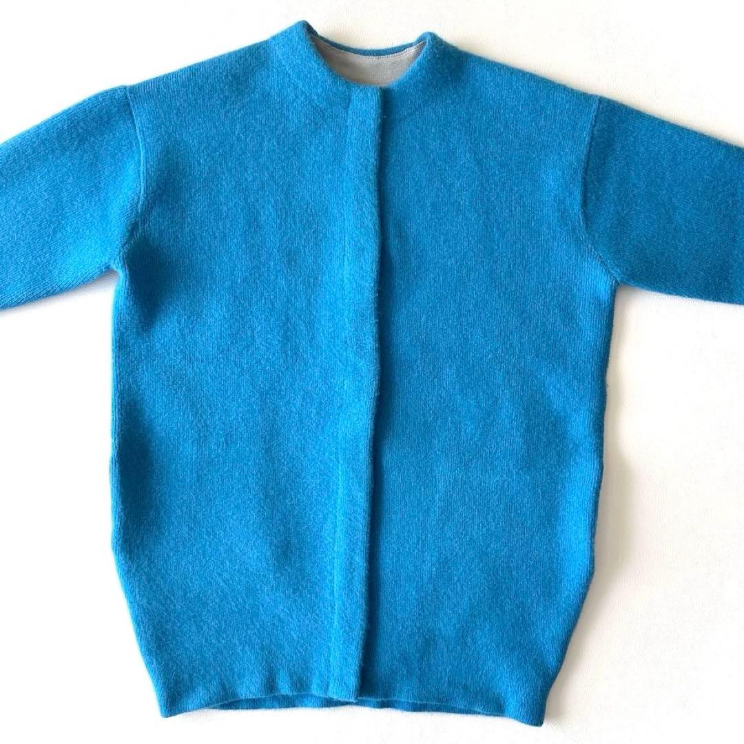 美品 希少 エレンディーク ベーシックCNラクーンミックスWカーディガン 01