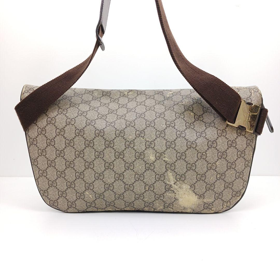 ✨ジャンク特価✨グッチ GGスプリーム ボディーバック ウエストバック