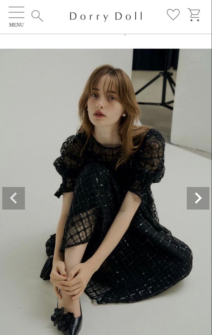 Dorry Doll Kirakira check onepiece ブラック