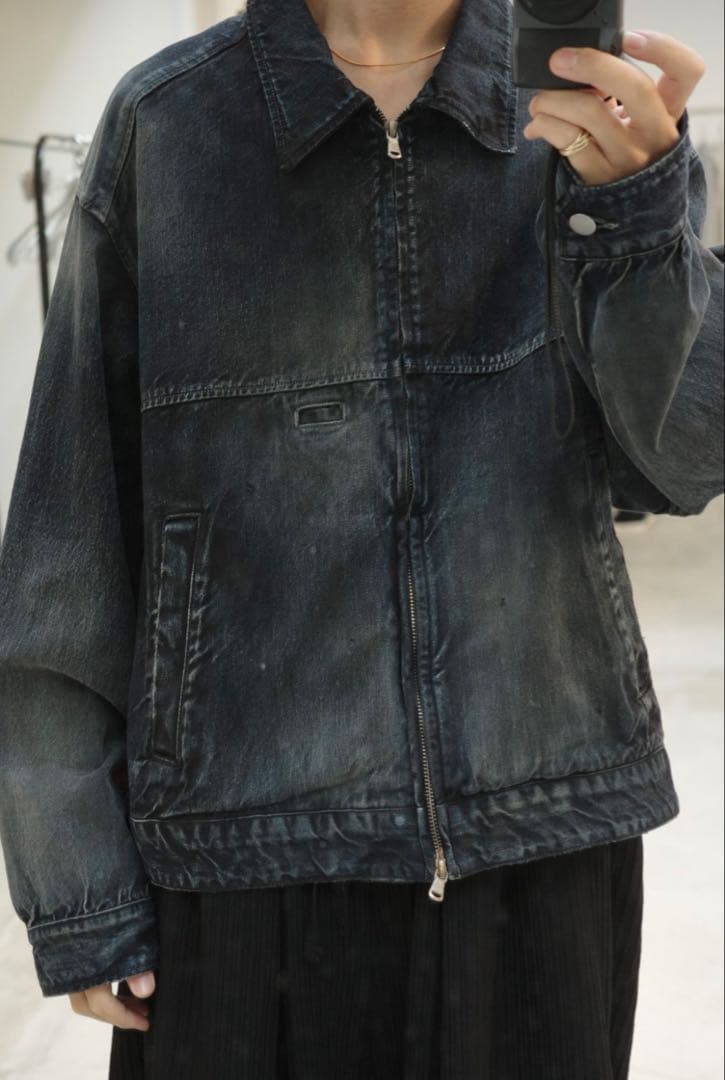 ユ*ナ様 ANCELL 26ss新品DENIM ZIPUP JACKET黒サイズ