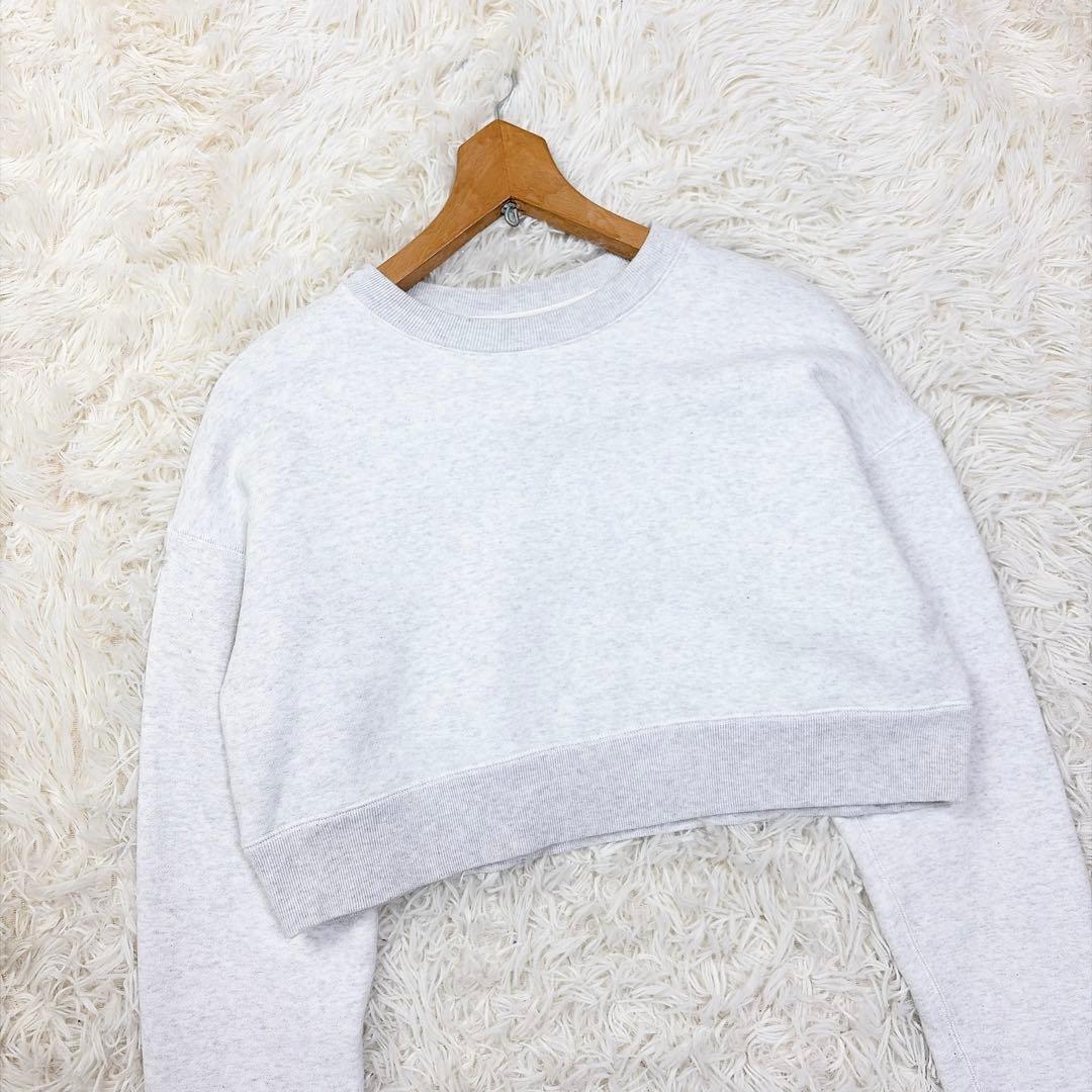 yo biotop cropped sweat shirt ホワイト