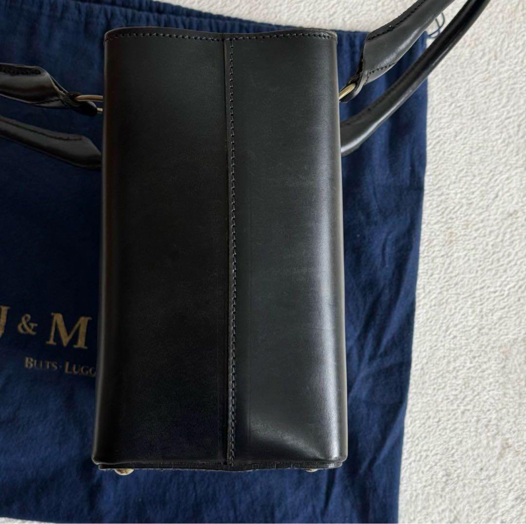 J&M DAVIDSON 高級レザー　ブライドル　ハンドバッグ　ターンロック