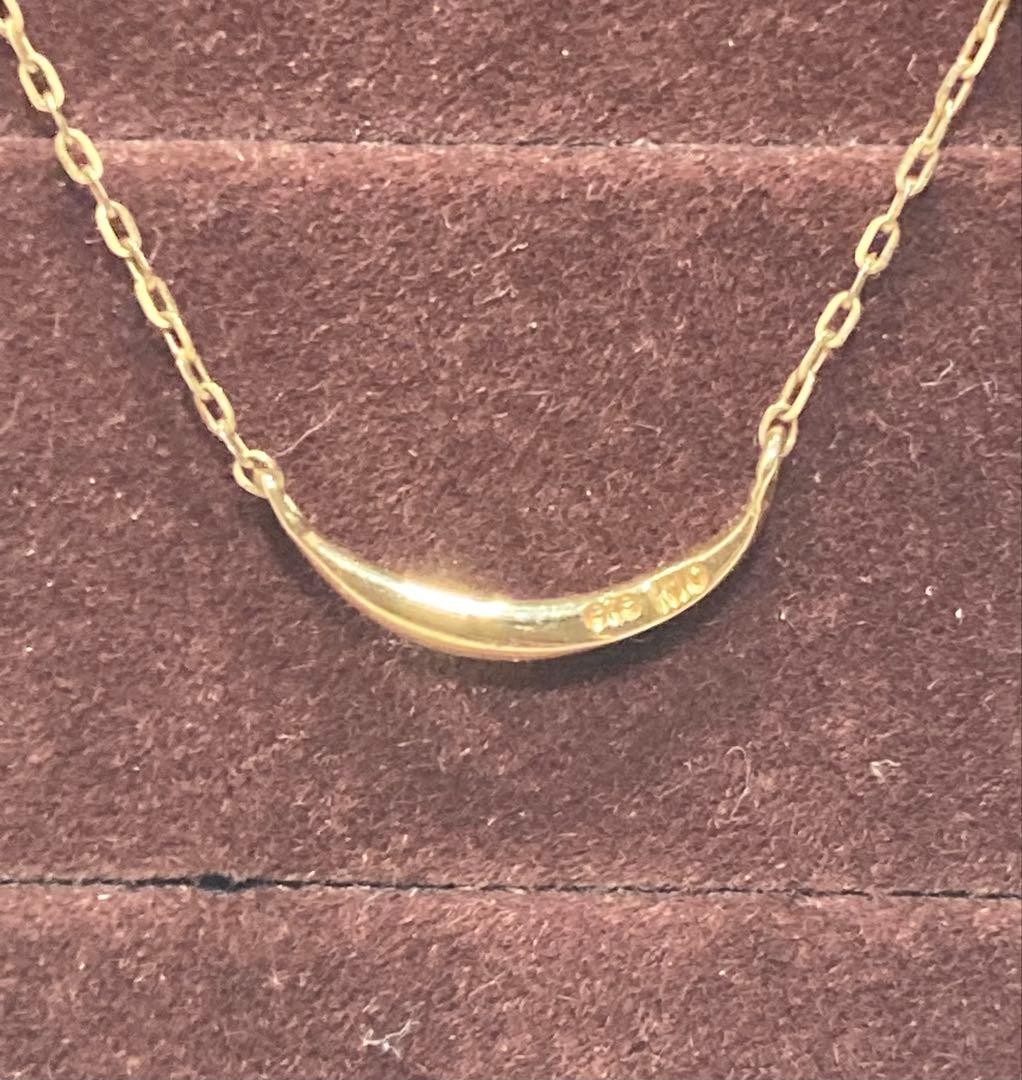 ete　レイヤー クレセントムーン ネックレス　K10YG