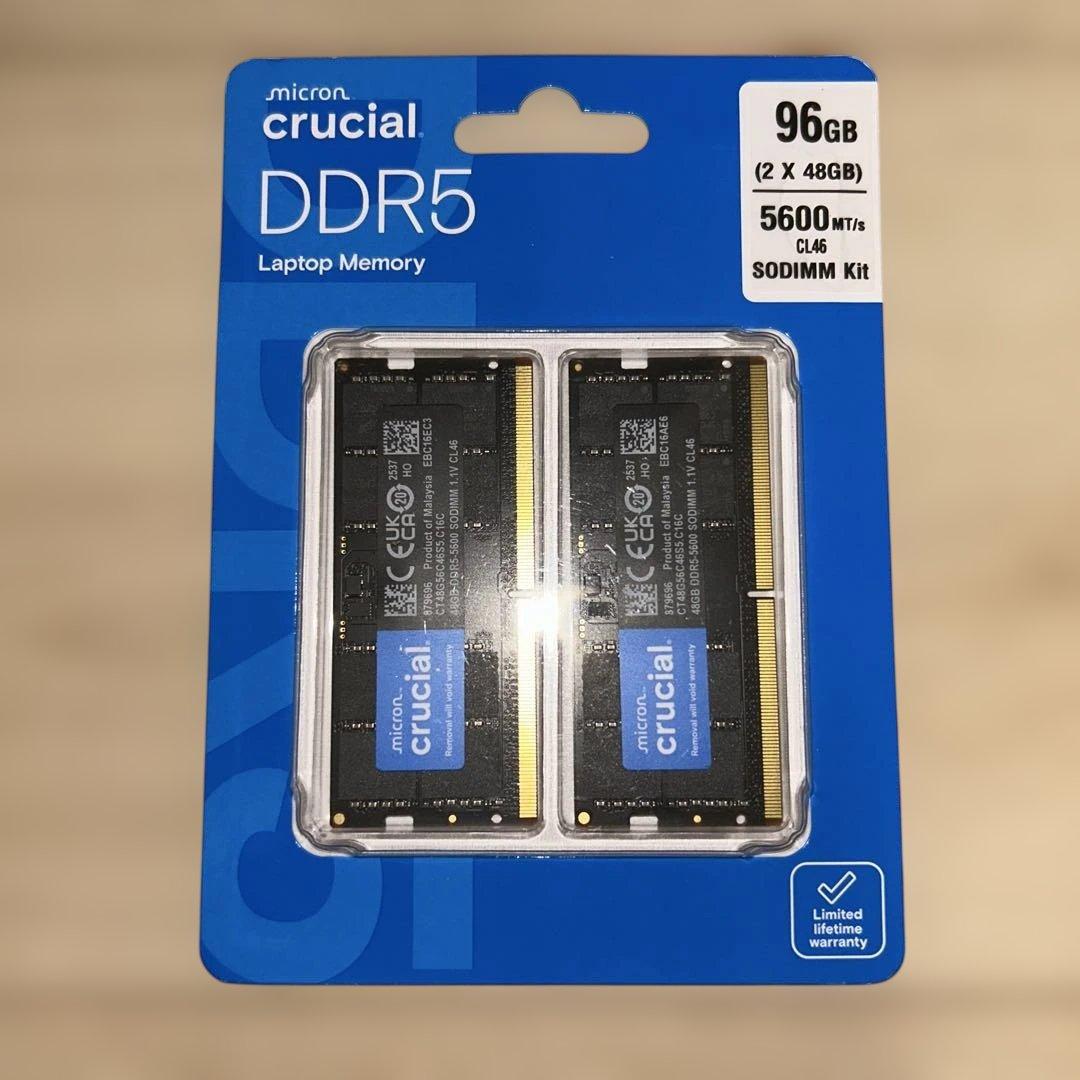Crucial DDR5 96GB (2x48GB) メモリーキット