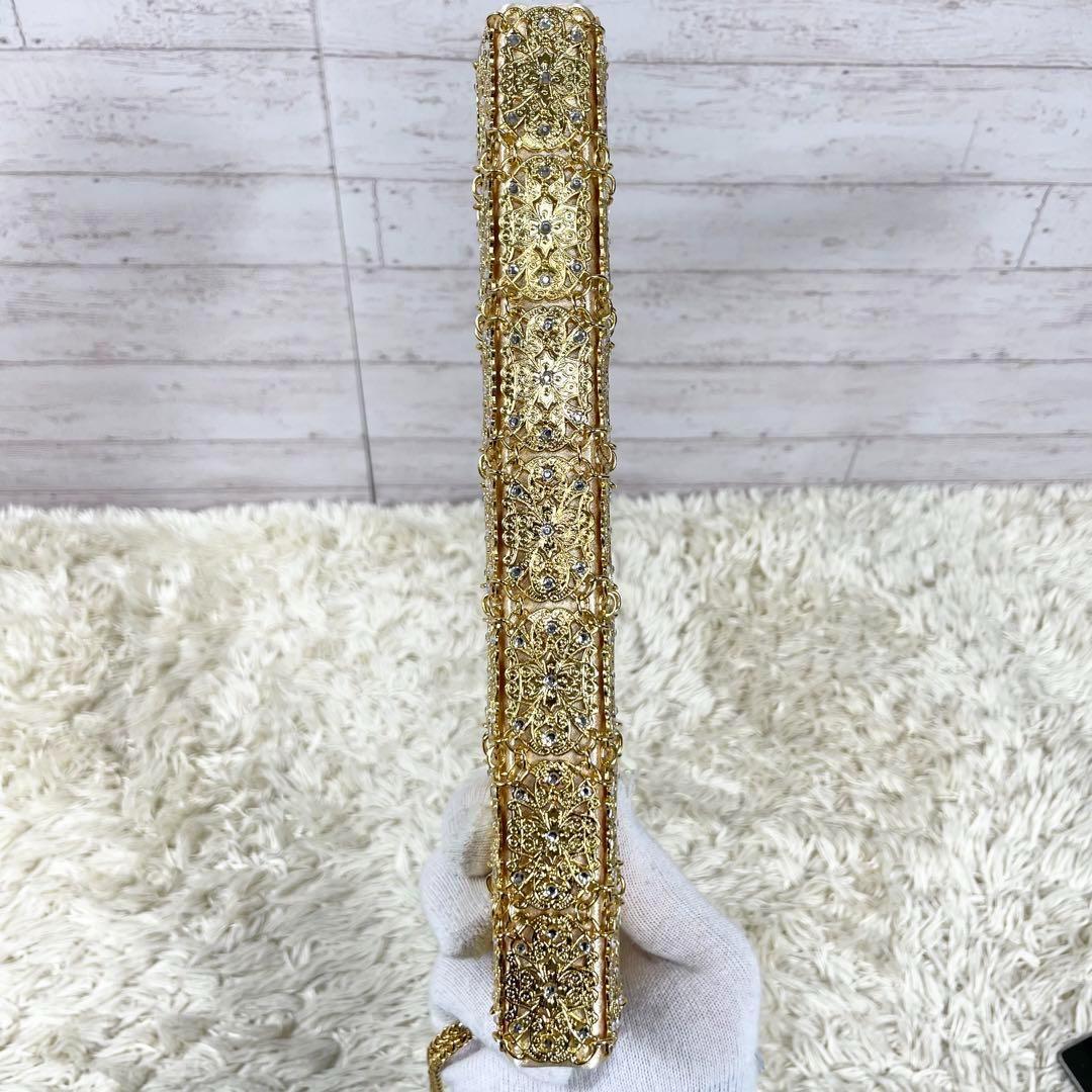 ✨極美品 ワコウ 和光 パーティーバッグ ハンドバッグ ゴールド がま口