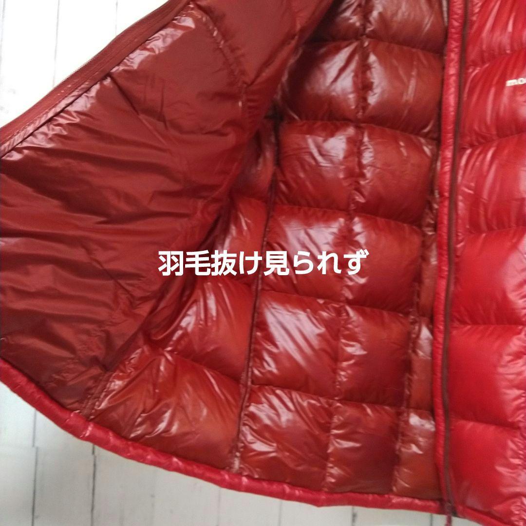 ほぼ新品　モンベル　スペリオダウンベスト　軽量　羽毛　800FP　赤　XL