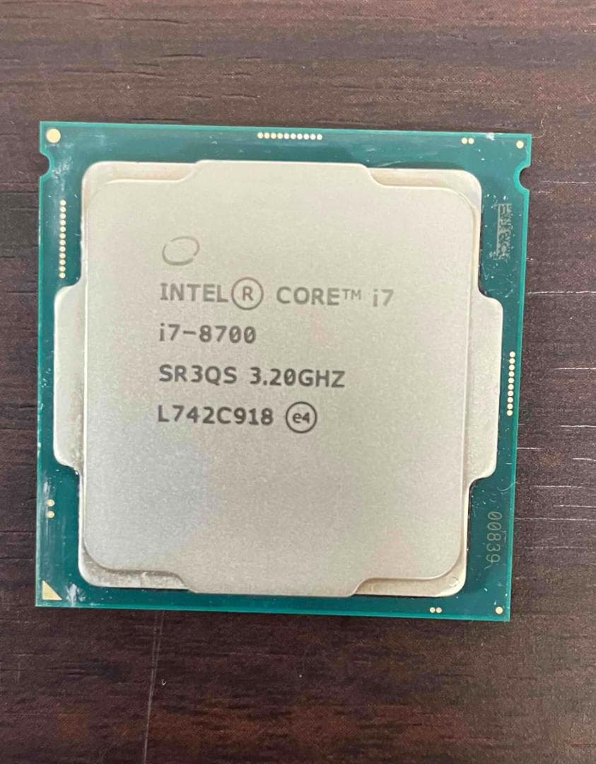 動作確認済 Intel Core i7-8700 CPU 3.20GHz