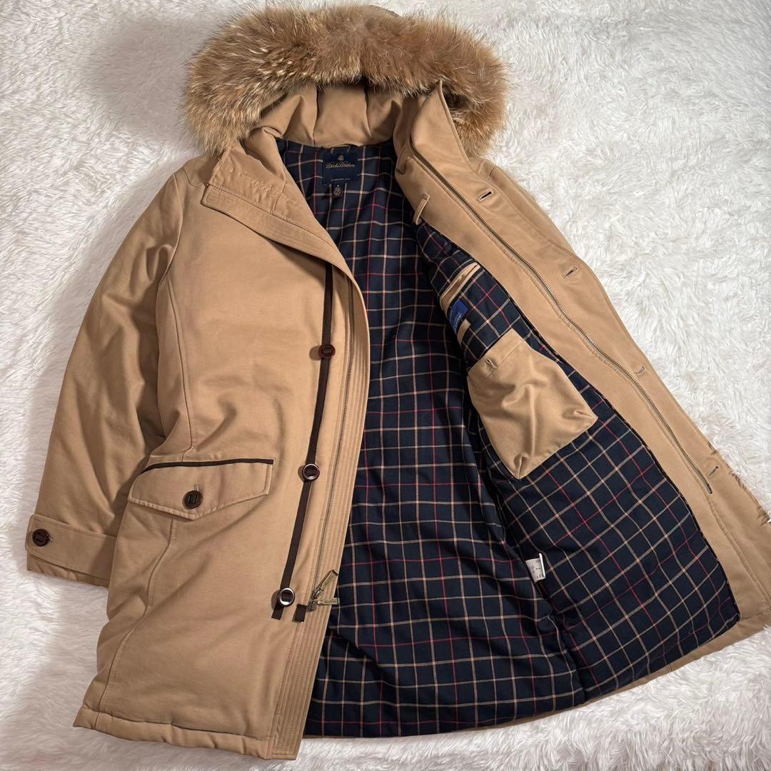 ブルックスブラザーズ ロロピアーナ ダウンコート コヨーテファー