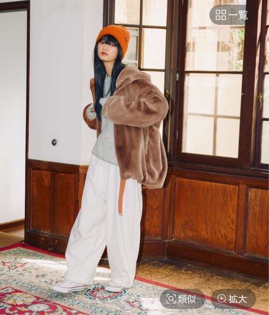 本日限定価格！ベルベットファーフードブルゾン