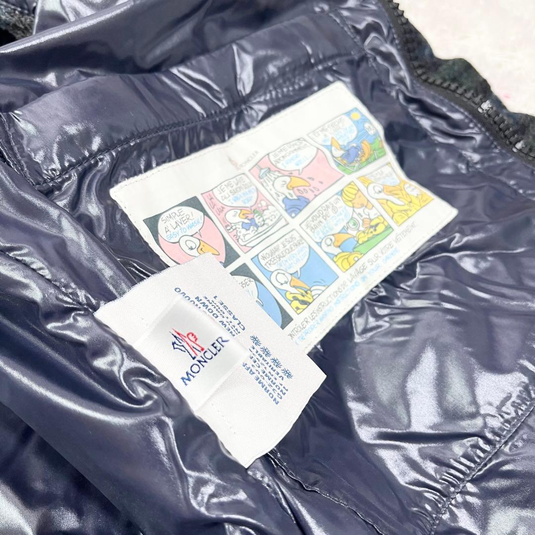 MONCLER ダウンベスト ツイードチェック グリーン