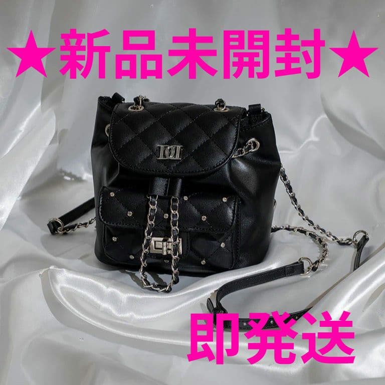 Darich ダーリッチ キルティングビジューミニリュック BLK