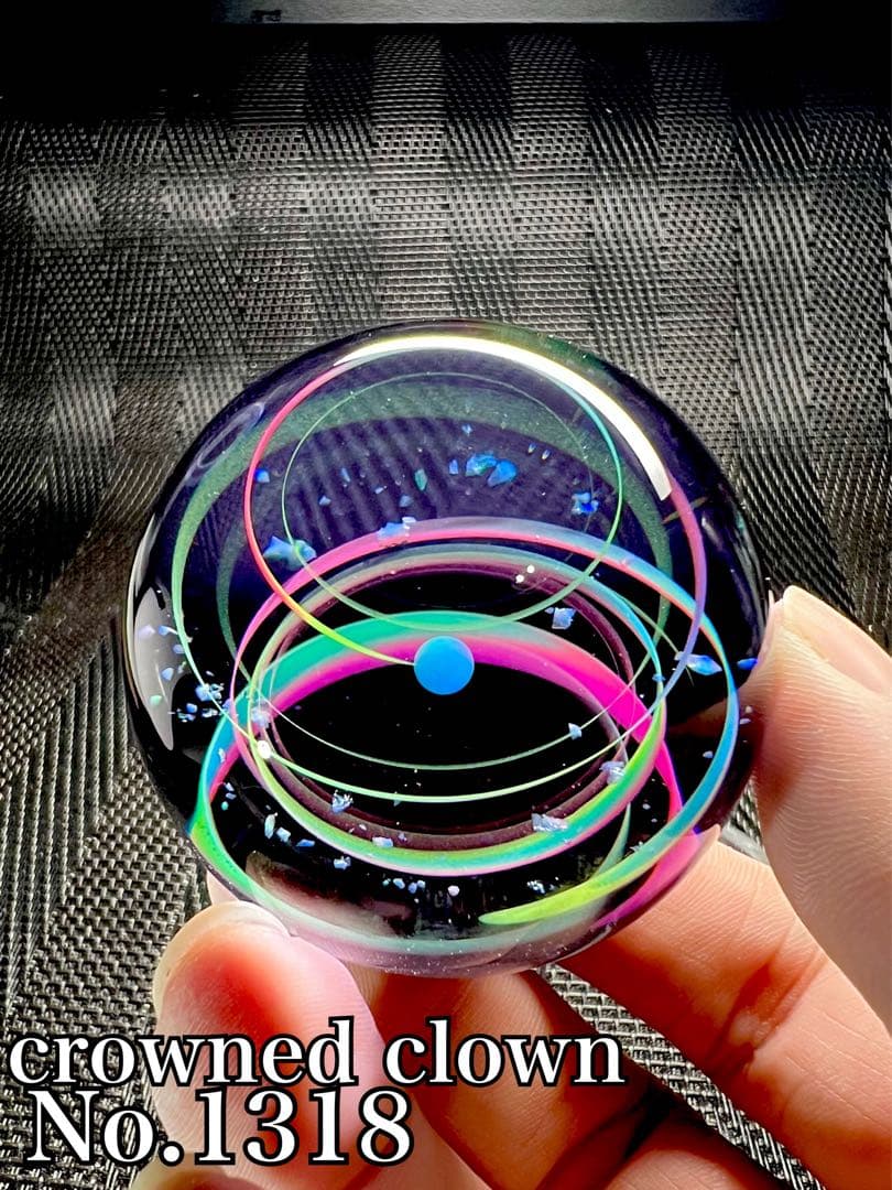 No.1318 宇宙玉レジン特大50mm【NEON GALAXY】