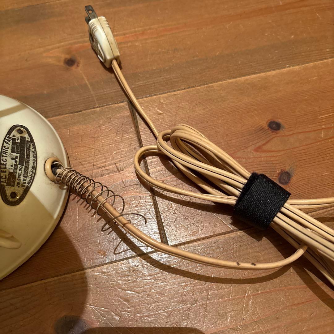 【MITSUBISHI】三菱電機 扇風機 昭和レトロ ホワイト 古道具ビンテージ